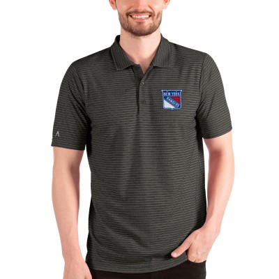 Поло New York Rangers Antigua - Heathered Black/Silver