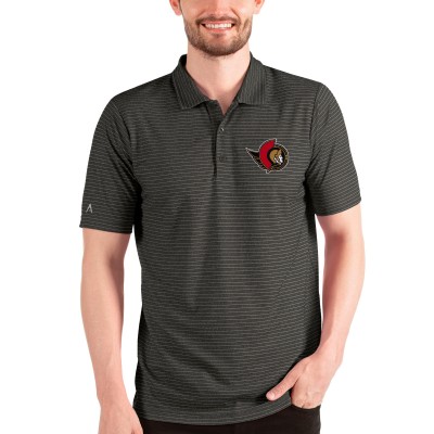 Поло Ottawa Senators Antigua - Heathered Black/Silver