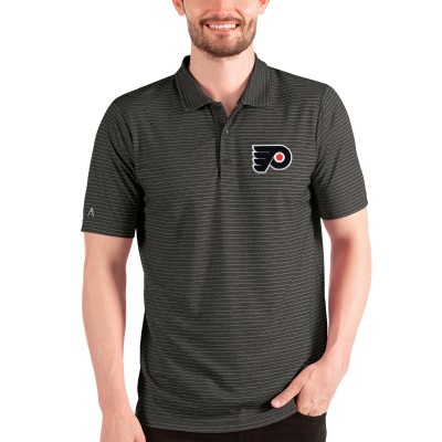 Поло Philadelphia Flyers Antigua - Heathered Black/Silver