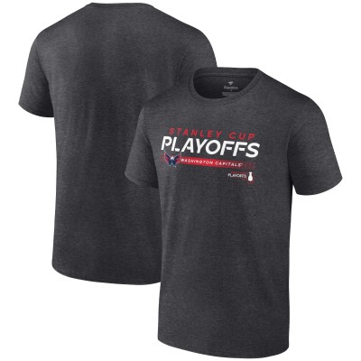 Футболка Washington Capitals Fanatics Charcoal 2022 Stanley Cup Playoffs Playmaker