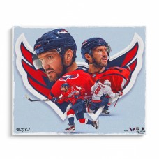 Alexander Ovechkin Washington Capitals Fanatics Authentic Stretched 20 x 24 Giclee - Created and Signed by Artist Brian Konnick - Limited Edition of 25