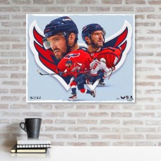 Alexander Ovechkin Washington Capitals Fanatics Authentic Stretched 20 x 24 Giclee - Created and Signed by Artist Brian Konnick - Limited Edition of 25