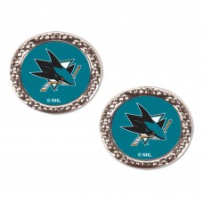San Jose Sharks WinCraft Round Team Post Earring