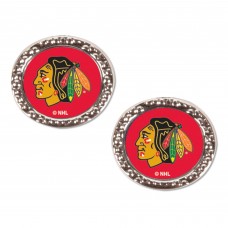Chicago Blackhawks WinCraft Round Team Post Earring