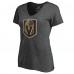 Футболка Vegas Golden Knights Womens Plus Size Primary Logo Team V-Neck - Heathered Charcoal