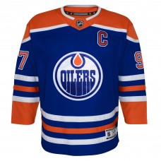 Подростковая Edmonton Oilers Connor McDavid Royal Home Premier Player Jersey