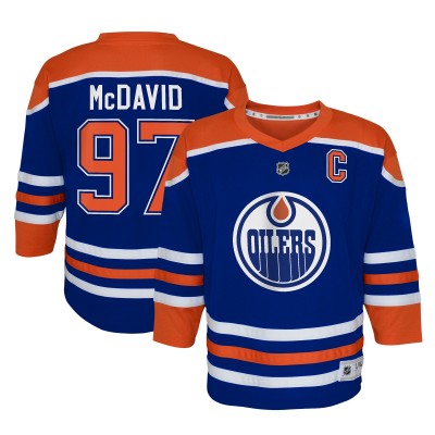 Подростковая Edmonton Oilers Connor McDavid Royal Home Replica Player Jersey