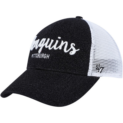 Женская бейсболка Pittsburgh Penguins 47 Black/White Encore MVP Trucker