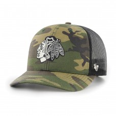 Бейсболка Chicago Blackhawks 47 Camo/Black Trucker