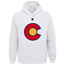 Colorado Avalanche Youth Special Edition 2.0 Primary Logo Fleece Pullover Hoodie - White