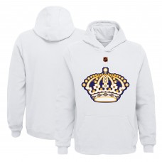 Los Angeles Kings Youth Special Edition 2.0 Primary Logo Fleece Pullover Hoodie - White