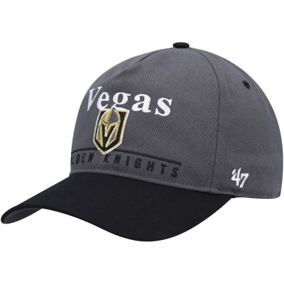 Vegas Golden Knights 47 Charcoal/Black Super Hitch Adjustable Snapback Hat