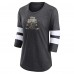 Футболка Vegas Golden Knights Womens Line Shift Tri-Blend Three-Quarter Sleeve - Heather Charcoal