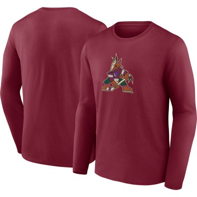 Футболка с длинным рукавом Arizona Coyotes Primary Logo - Garnet
