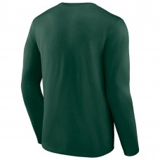 Minnesota Wild Team Primary Logo Long Sleeve T-Shirt - Green