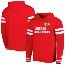 Chicago Blackhawks Starter Offense Long Sleeve Hoodie T-Shirt - Red