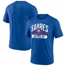 Buffalo Sabres Royal Badge of Honor Tri-Blend T-Shirt