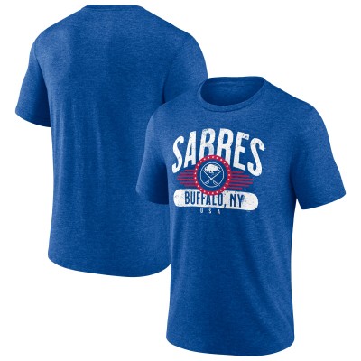Buffalo Sabres Royal Badge of Honor Tri-Blend T-Shirt