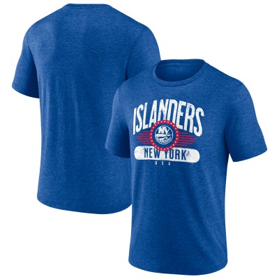 New York Islanders Royal Badge of Honor Tri-Blend T-Shirt