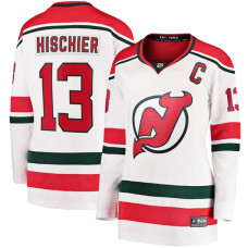 Женская джерси New Devils Nico Hischier Fanatics White Alternate Breakaway Женская джерси New Devils Nico Hischier Fanatics White Alternate Breakaway