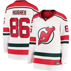 Женская джерси New Devils Jack Hughes Fanatics White Alternate Breakaway
