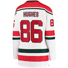 Женская джерси New Devils Jack Hughes Fanatics White Alternate Breakaway