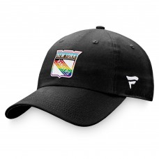 New York Rangers Team Logo Pride Adjustable Hat - Black