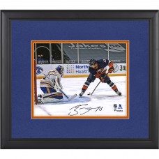 Autographed New York Islanders Mat Barzal Fanatics Authentic Framed 8 x 10 Between the Legs Goal Photograph