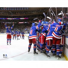 Unsigned New York Rangers Fanatics Authentic 2022 Stanley Cup Playoffs Round 1 Game 7 Overtime Team Celebration Photograph
