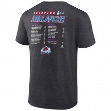 Футболка Colorado Avalanche 2022 Stanley Cup Final Own Goal Roster - Heathered Charcoal