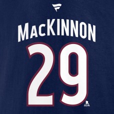 Футболка с номером Nathan MacKinnon Colorado Avalanche 2022 Stanley Cup Champions Authentic Stack - Navy