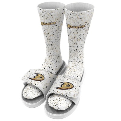 Носки и шлепки Anaheim Ducks ISlide Speckle - White