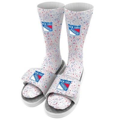 Носки и шлепки New York Rangers ISlide Speckle - White