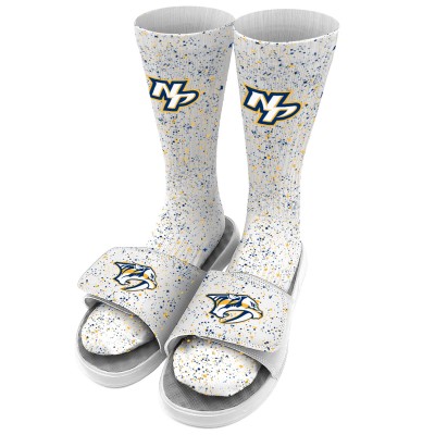 Носки и шлепки Nashville Predators ISlide Youth Speckle - White