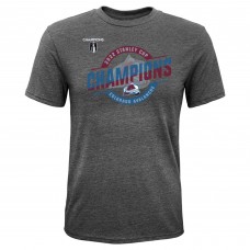 Colorado Avalanche Youth 2022 Stanley Cup Champions Tri-Blend T-Shirt - Heathered Gray