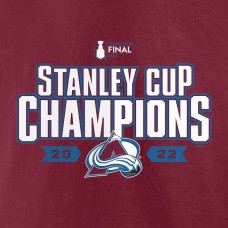 Футболка Colorado Avalanche 2022 Stanley Cup Champions Jersey Roster - Burgundy