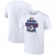 Colorado Avalanche 3-Time Stanley Cup Champions T-Shirt - White