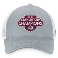 Бейсболка чемпионская Colorado Avalanche 2022 Stanley Cup Champions Locker Room Trucker - Gray/White