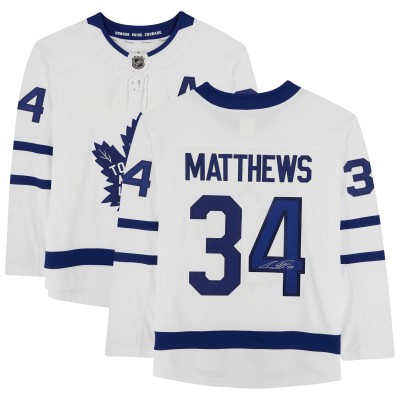 Игровая джерси Autographed Toronto Maple Leafs Auston Matthews Fanatics Authentic White Fanatics Breakaway