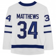Игровая джерси Autographed Toronto Maple Leafs Auston Matthews Fanatics Authentic White Fanatics Breakaway