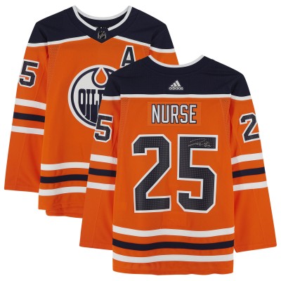 Игровая джерси Autographed Edmonton Oilers Darnell Nurse Fanatics Authentic Orange adidas Authentic