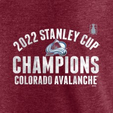 Футболка Colorado Avalanche 2022 Stanley Cup Champions Slap Shot Tri-Blend - Burgundy