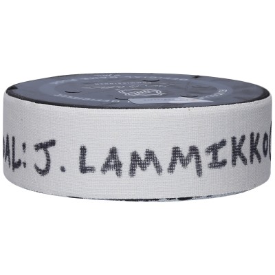 Шайба с автографом Juho Lammikko Vancouver Canucks Fanatics Authentic Game-Used Goal from February 27, 2022 vs. New York Rangers