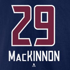 Футболка с номером Nathan MacKinnon Colorado Avalanche 2022 Stanley Cup Champions Banner - Navy