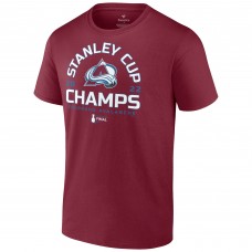 Colorado Avalanche 2022 Stanley Cup Champions Laser Shot T-Shirt - Burgundy