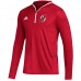 Футболка с длинным рукавом с капюшоном New Jersey Devils adidas Team - Red