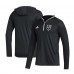 Футболка с длинным рукавом с капюшоном Los Angeles Kings adidas Team - Black