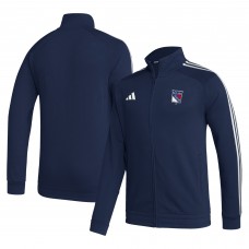 New York Rangers adidas Raglan Full-Zip Track Jacket - Navy