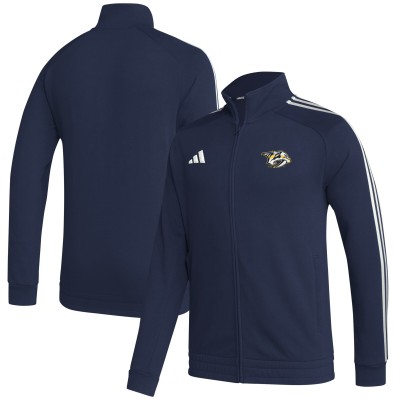 Кофта на молнии Nashville Predators adidas Raglan Track - Navy