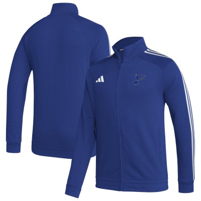 St. Louis Blues adidas Raglan Full-Zip Track Jacket - Blue